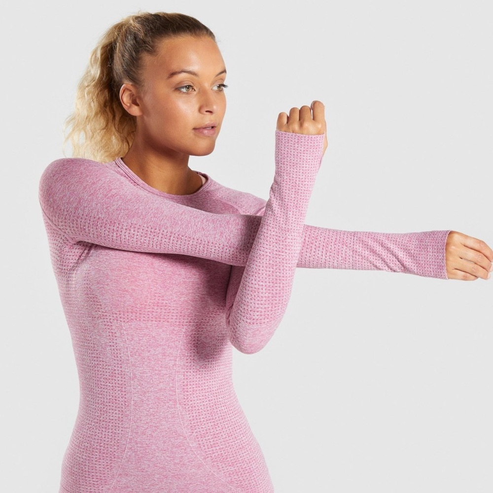 GYMSHARK Seamless Long Sleeve Gym T-shirt